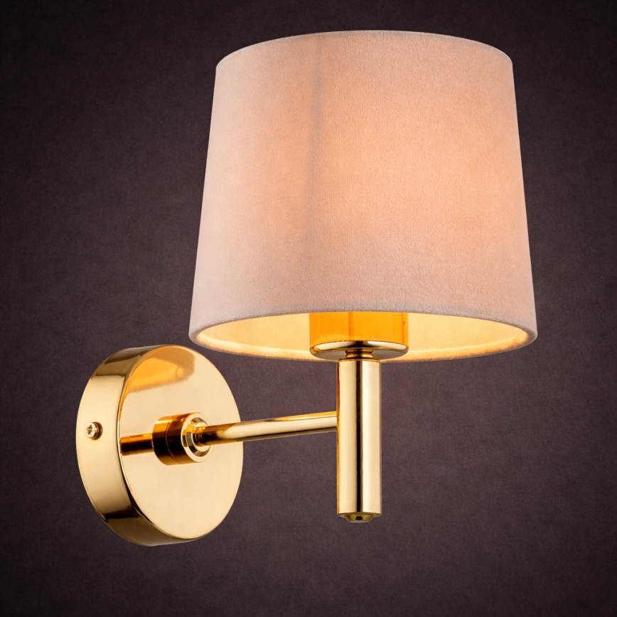 Brilagi - Seinävalaisin MONTE 1xE27/15W/230V beige/kultainen