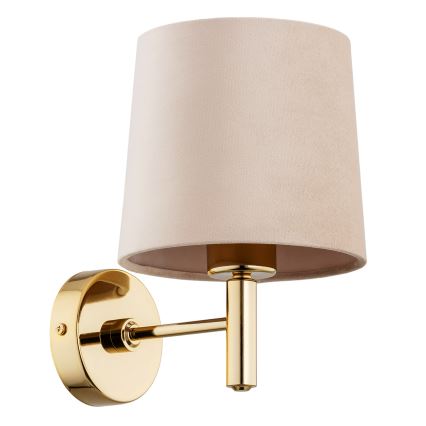 Brilagi - Seinävalaisin MONTE 1xE27/15W/230V beige/kultainen