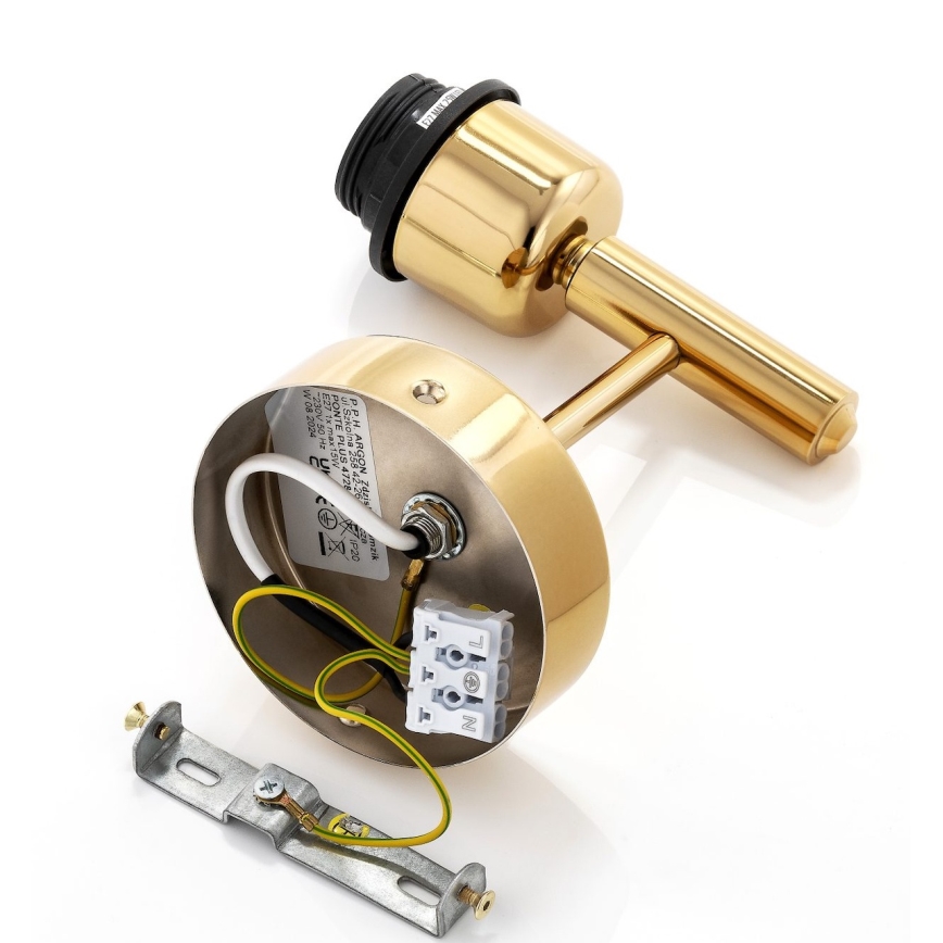 Brilagi - Seinävalaisin MONTE 1xE27/15W/230V beige/kultainen