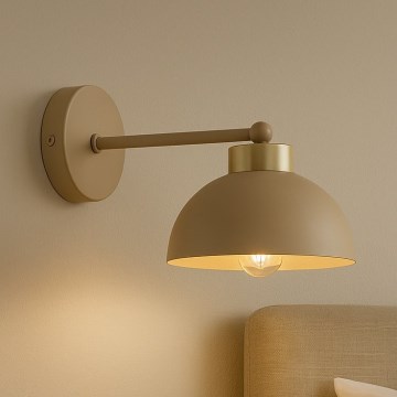 Brilagi - Seinävalaisin MOON 1xE27/60W/230V beige/kultainen