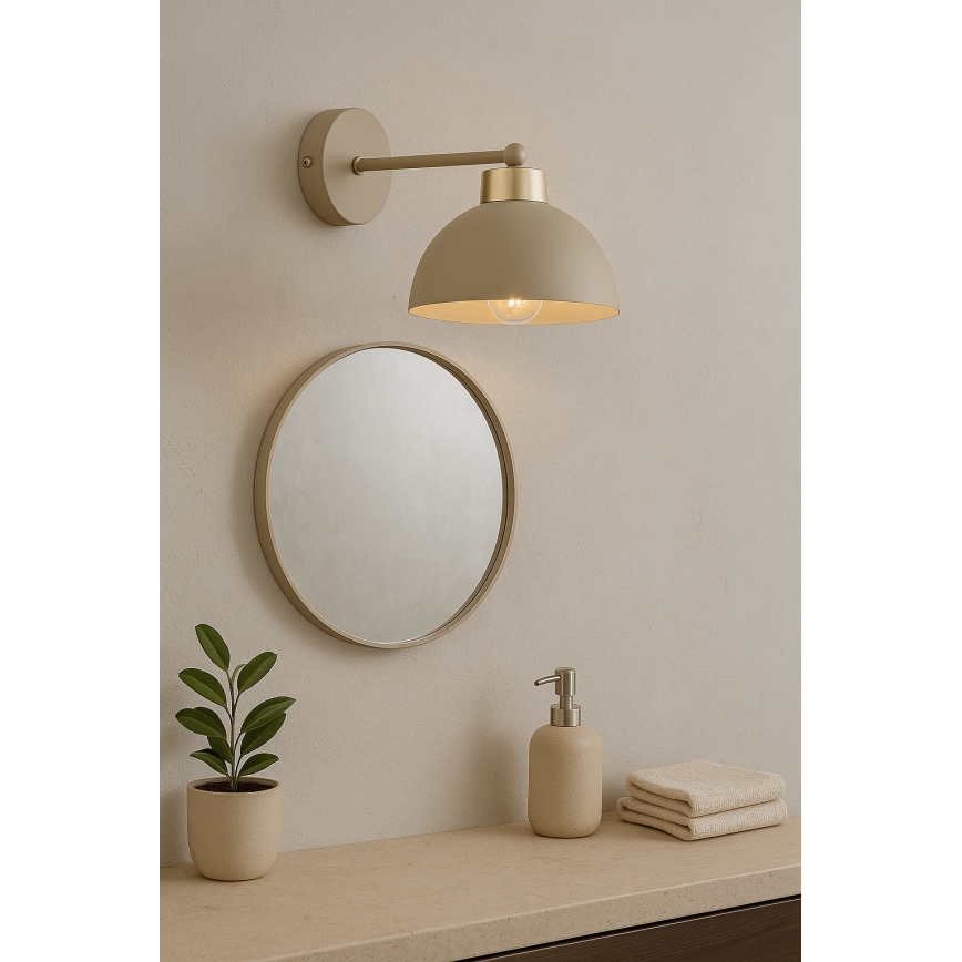 Brilagi - Seinävalaisin MOON 1xE27/60W/230V beige/kultainen