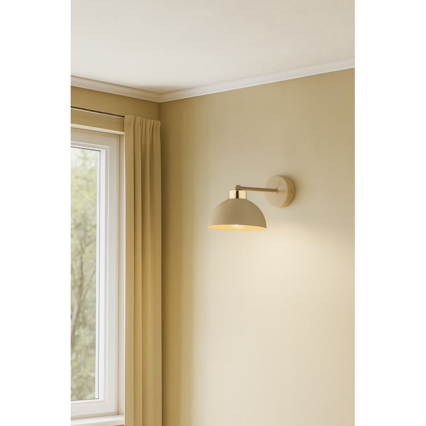 Brilagi - Seinävalaisin MOON 1xE27/60W/230V beige/kultainen
