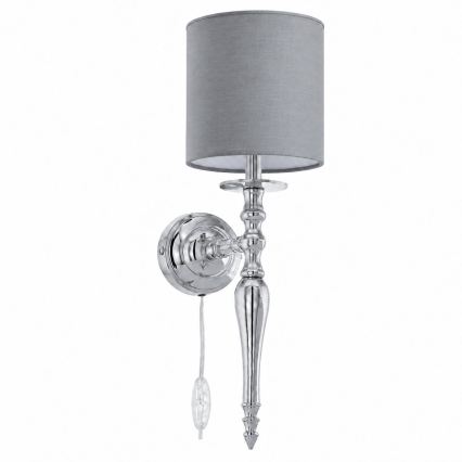 BRILAGI - Seinävalaisin NUBILA 1xE27/60W/230V kiiltävä kromi/vaaleanharmaa