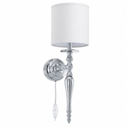 BRILAGI - Seinävalaisin NUBILA 1xE27/60W/230V kiiltävä kromi/valkoinen