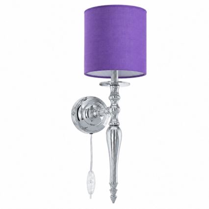 BRILAGI - Seinävalaisin NUBILA 1xE27/60W/230V kiiltävä kromi/violetti