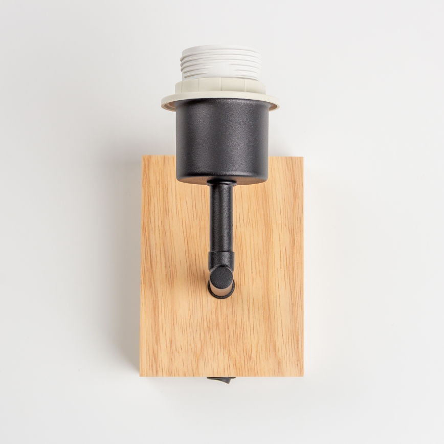 Brilagi - Seinävalaisin NUBILA WOOD 1xE27/25W/230V tammi/antrasiitti