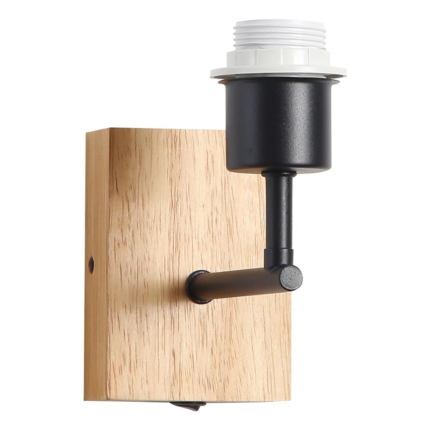 Brilagi - Seinävalaisin NUBILA WOOD 1xE27/25W/230V tammi/musta/keltainen