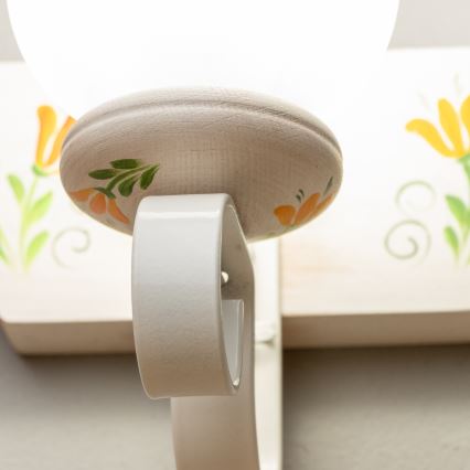 Brilagi - Seinävalaisin QUEEN 1xE14/40W/230V pyökki/kerma