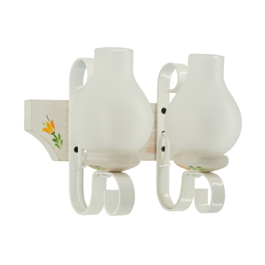 Brilagi - Seinävalaisin QUEEN 2xE14/40W/230V pyökki/kerma