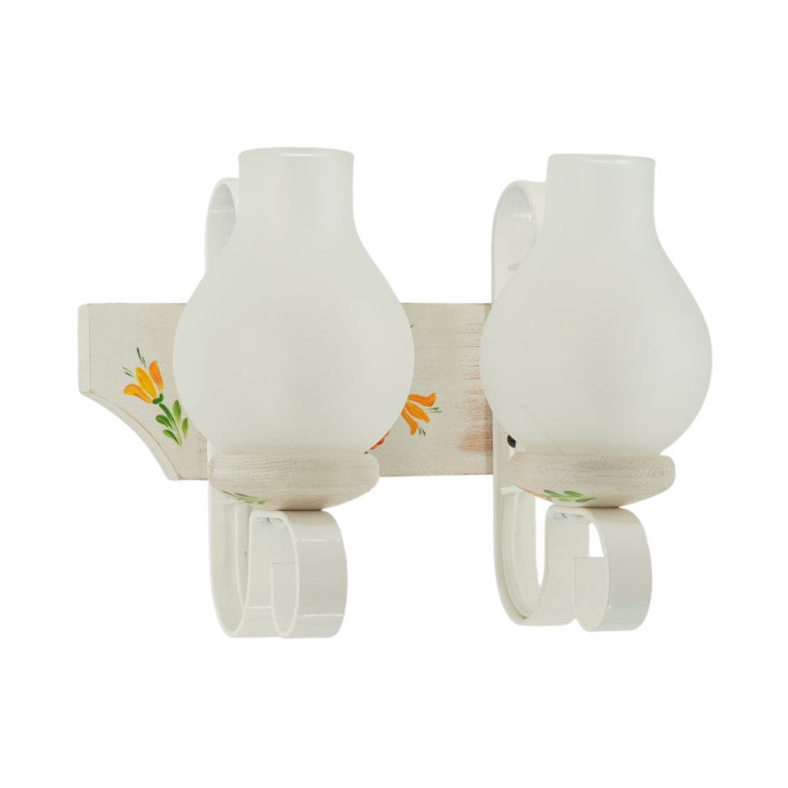 Brilagi - Seinävalaisin QUEEN 2xE14/40W/230V pyökki/kerma