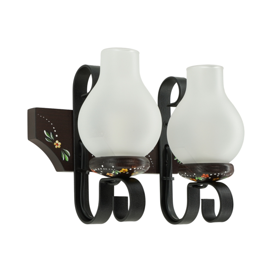 Brilagi - seinävalaisin QUEEN 2xE14/40W/230V pyökki/wenge