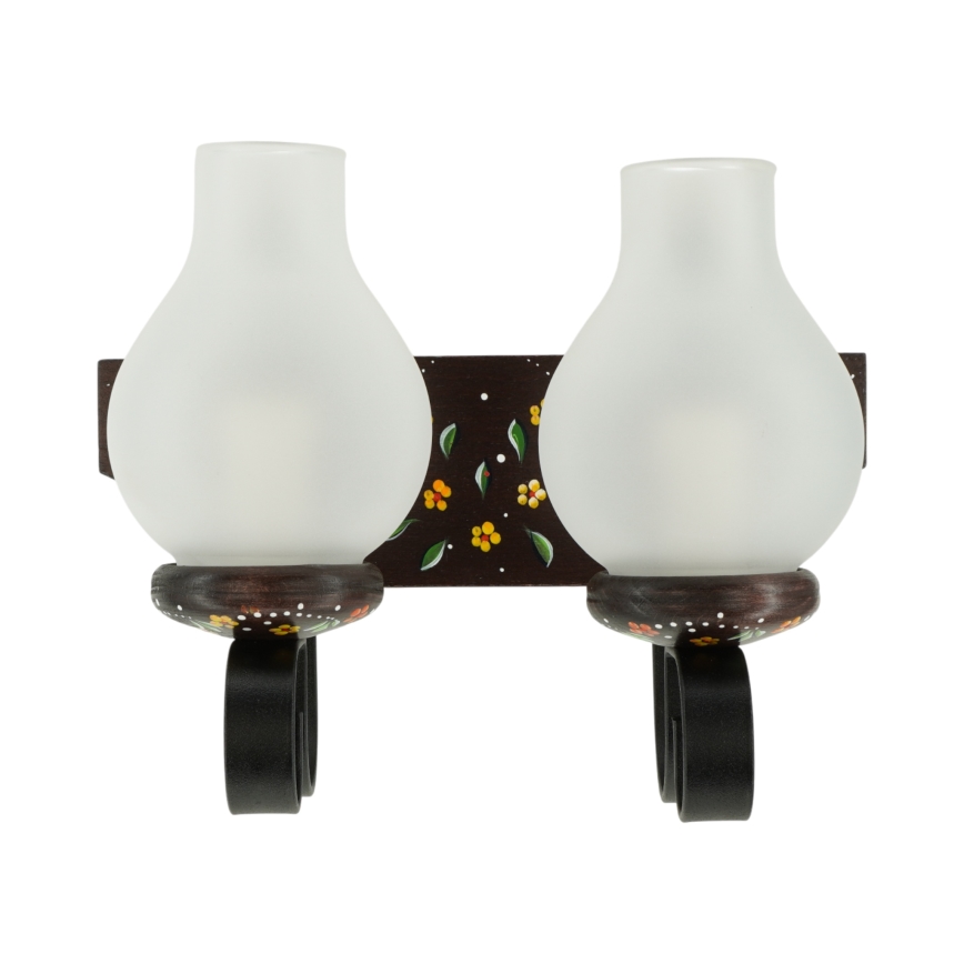 Brilagi - seinävalaisin QUEEN 2xE14/40W/230V pyökki/wenge