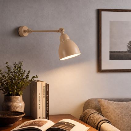 BRILAGI - Seinävalaisin QUILL 1xE27/40W/230V 40 cm beige