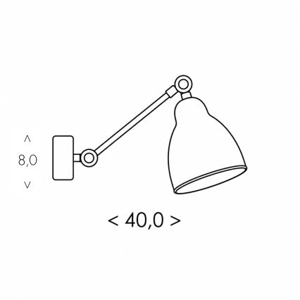 BRILAGI - Seinävalaisin QUILL 1xE27/40W/230V 40 cm beige