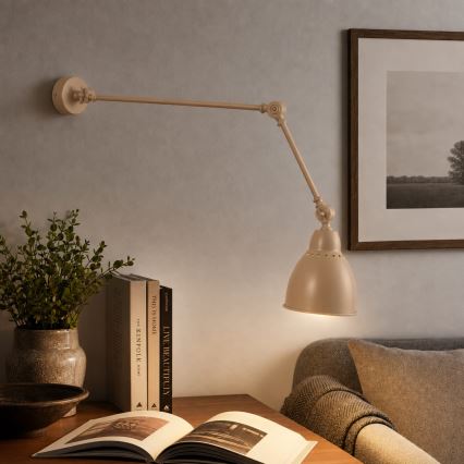 BRILAGI - Seinävalaisin QUILL 1xE27/40W/230V 83 cm beige