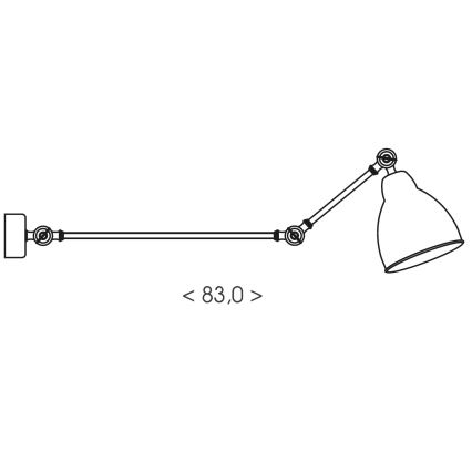 Brilagi - Seinävalaisin QUILL 1xE27/40W/230V 83 cm valkoinen