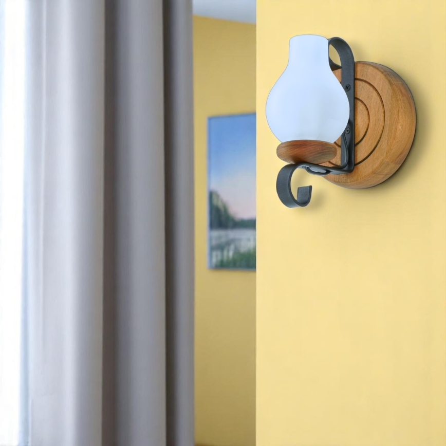 Brilagi - Seinävalaisin ROATA APLICA 1xE14/40W/230V pyökki