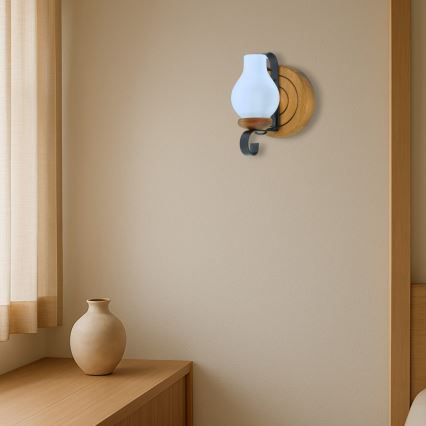 Brilagi - Seinävalaisin ROATA APLICA 1xE14/40W/230V pyökki