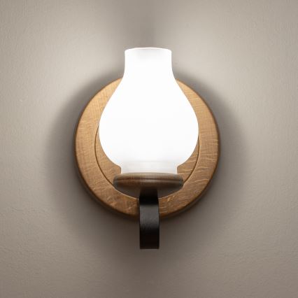 Brilagi - Seinävalaisin ROATA APLICA 1xE14/40W/230V pyökki/saksanpähkinä