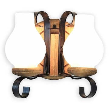 Brilagi - Seinävalaisin ROATA APLICA 2xE14/40W/230V pyökki