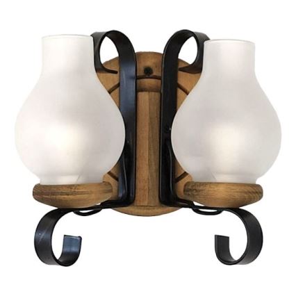 Brilagi - Seinävalaisin ROATA APLICA 2xE14/40W/230V pyökki