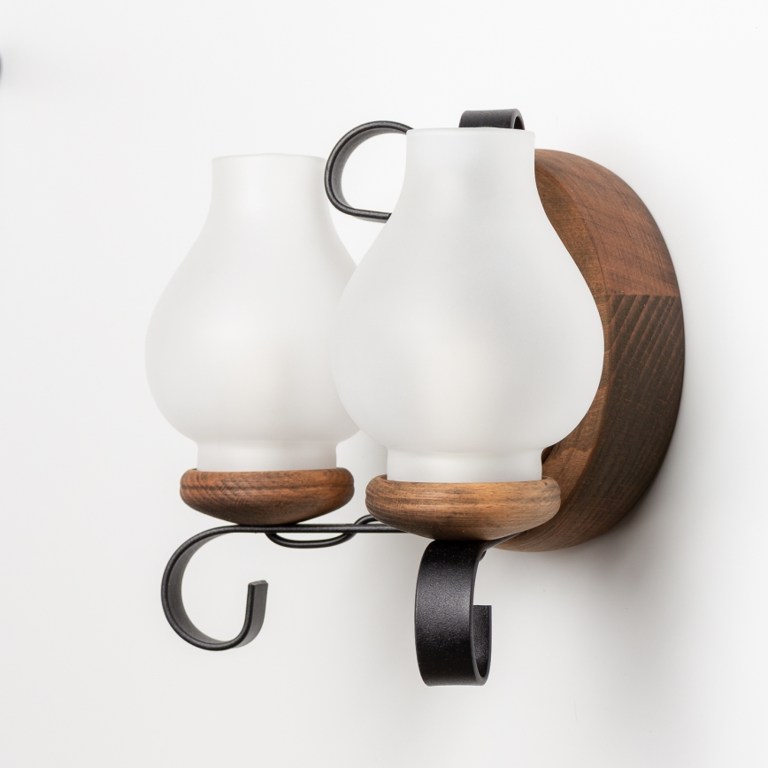 Brilagi - Seinävalaisin ROATA APLICA 2xE14/40W/230V pyökki