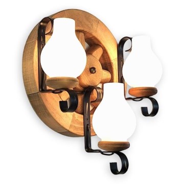 Brilagi - Seinävalaisin ROATA APLICA 3xE14/40W/230V pyökki