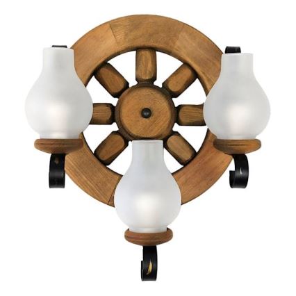 Brilagi - Seinävalaisin ROATA APLICA 3xE14/40W/230V pyökki