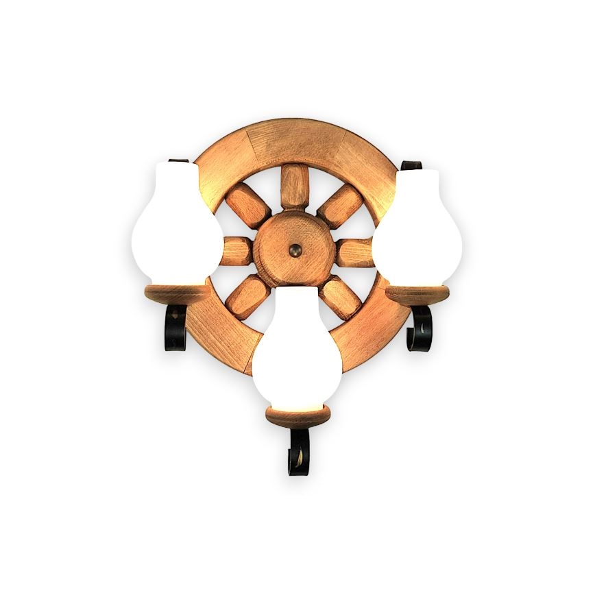 Brilagi - Seinävalaisin ROATA APLICA 3xE14/40W/230V pyökki