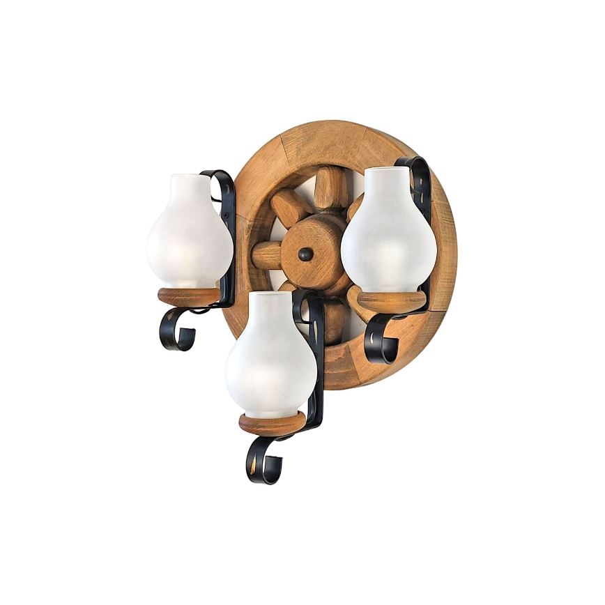 Brilagi - Seinävalaisin ROATA APLICA 3xE14/40W/230V pyökki