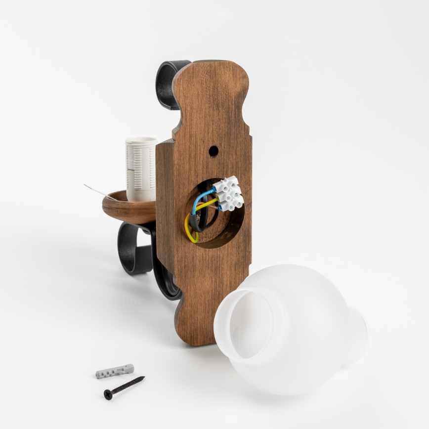 Brilagi - Seinävalaisin RUSTIC 1xE14/40W/230V pyökki