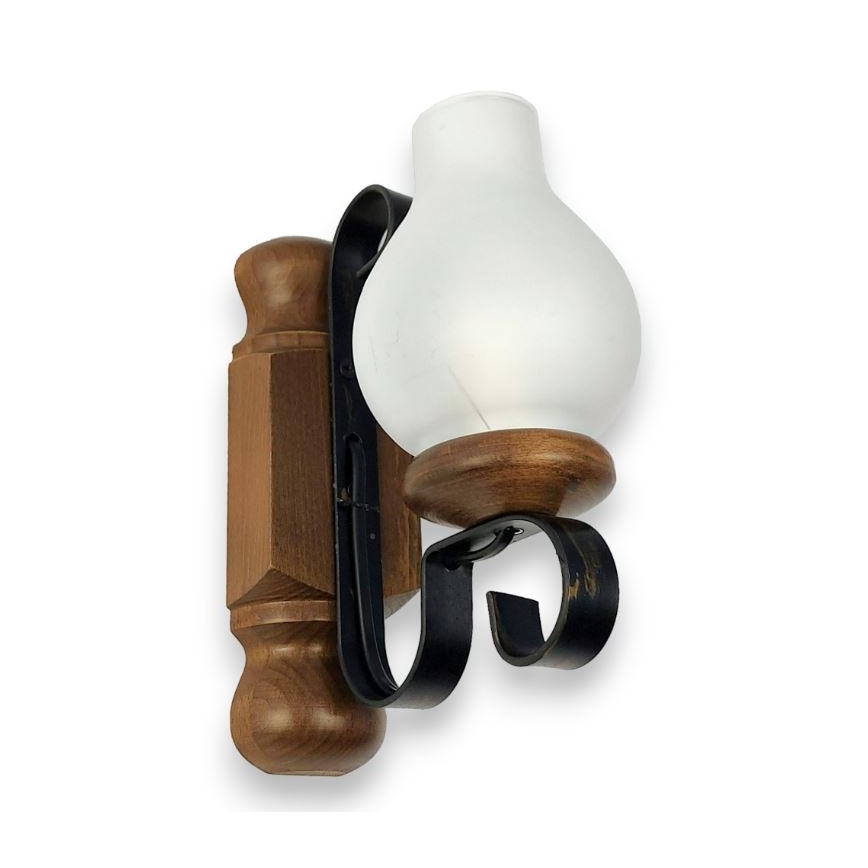 Brilagi - Seinävalaisin RUSTIC 1xE14/40W/230V pyökki/saksanpähkinä