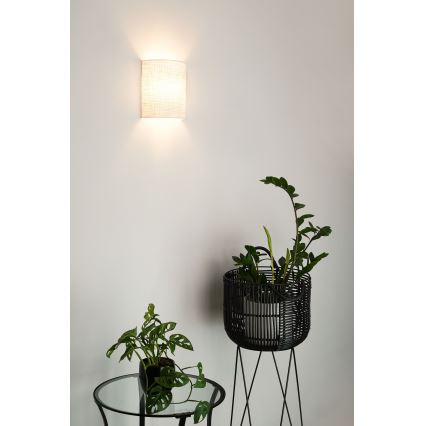 Brilagi - Seinävalaisin SEMI 1xE27/15W/230V halkaisija 20 cm vaaleanharmaa