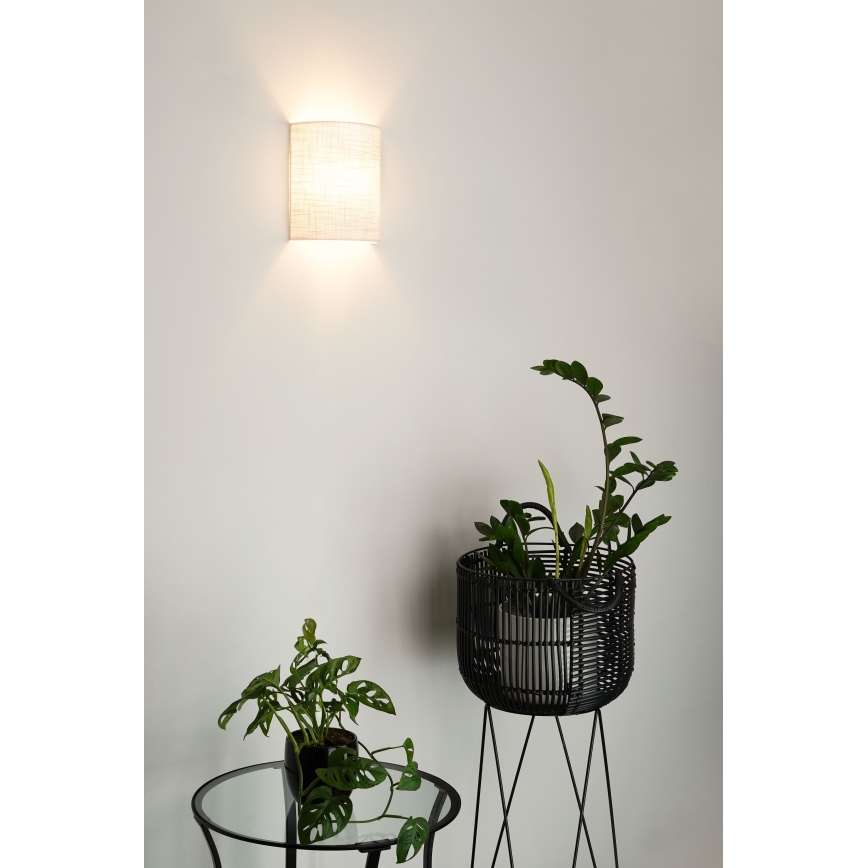 Brilagi - Seinävalaisin SEMI 1xE27/15W/230V halkaisija 20 cm vaaleanharmaa