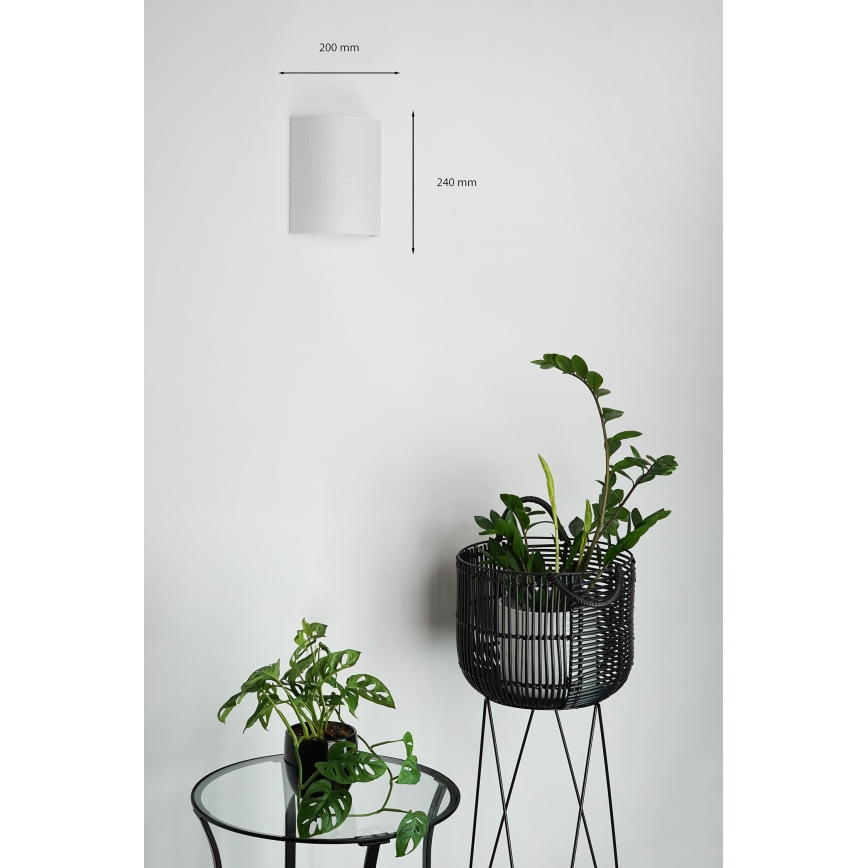 Brilagi - Seinävalaisin SEMI 1xE27/15W/230V halkaisija 20 cm vaaleanharmaa