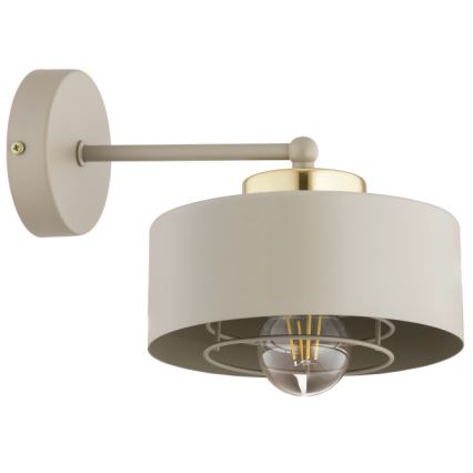 Brilagi - Seinävalaisin SPRING 1xE27/60W/230V beige/kultainen