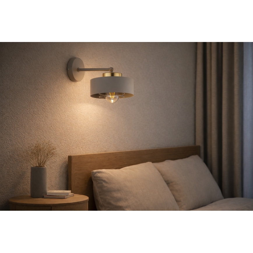 Brilagi - Seinävalaisin SPRING 1xE27/60W/230V beige/kultainen