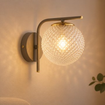 BRILAGI - Seinävalaisin STELLA 1xE27/60W/230V beige/kultainen