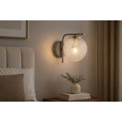 BRILAGI - Seinävalaisin STELLA 1xE27/60W/230V beige/kultainen