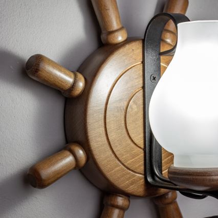 Brilagi - Seinävalaisin TIMONA 1xE14/40W/230V pyökki/saksanpähkinä