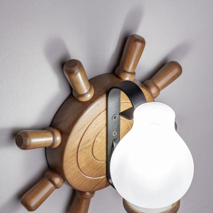 Brilagi - Seinävalaisin TIMONA 1xE14/40W/230V pyökki/saksanpähkinä