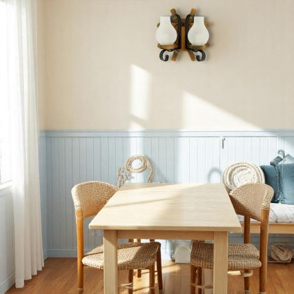 Brilagi - Seinävalaisin TIMONA 2xE14/40W/230V pyökki