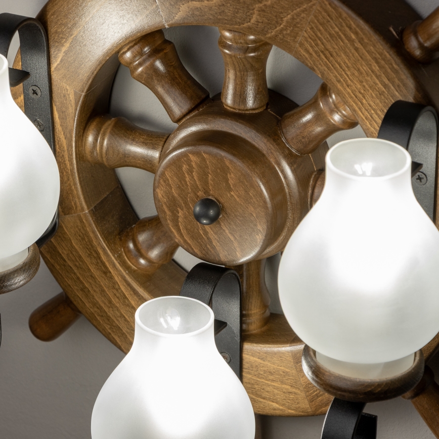 Brilagi - Seinävalaisin TIMONA 3xE14/40W/230V pyökki/saksanpähkinä