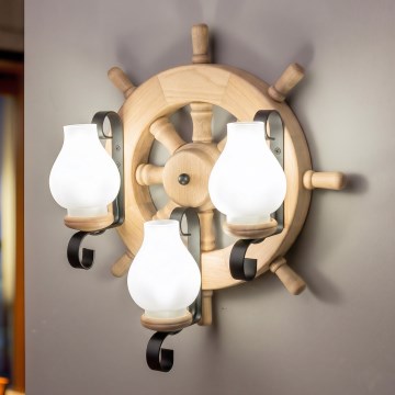 Brilagi - Seinävalaisin TIMONA 3xE14/40W/230V tammi