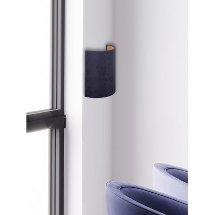 Brilagi - Seinävalaisin VELVET 1xE27/40W/230V sininen