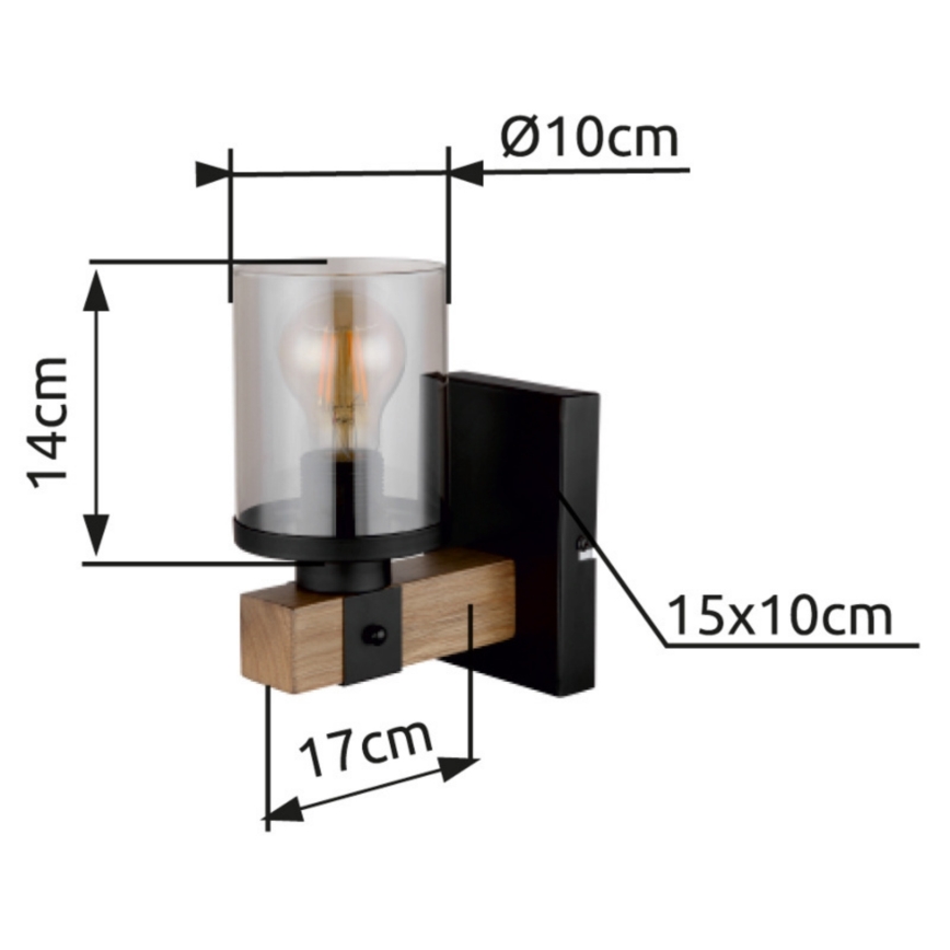 Brilagi - Seinävalaisin VISTA 1xE27/60W/230V tammi
