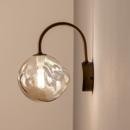 BRILAGI - Seinävalaisin VULCANO 1xG9/8W/230V pronssinvärinen/savuinen beige