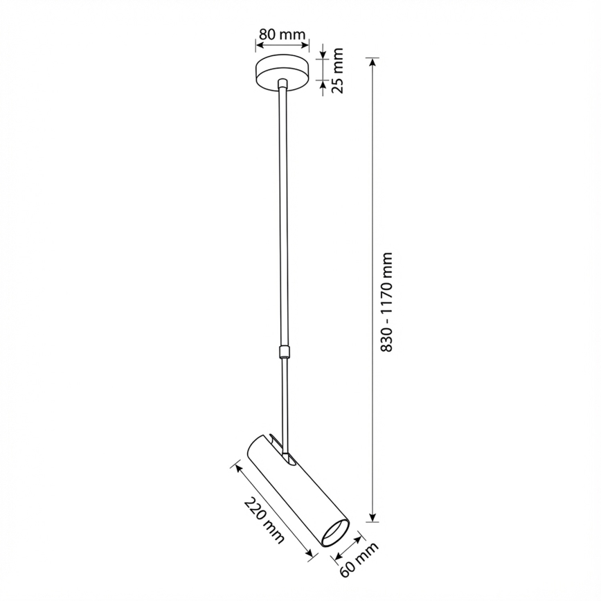 Brilagi - SELE kattovalaisin varrella 1xGU10/30W/230V, musta
