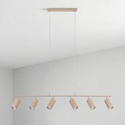 Brilagi - SELE riippuvalaisin johdolla, 6×GU10/30W/230V, beige