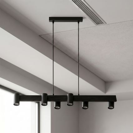 Brilagi - SELE-riippuvalaisin kaapelikiinnityksellä, 6xGU10/30W/230V, musta